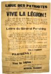 Rare 1918 WWI French Broadside -- Commemorates General John Pershings American Expeditionary Force