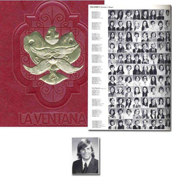 John Hinckley, Jr. 1974 Texas Tech University Yearbook -- With John Hinckley, Jr. on Page 482