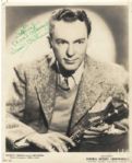 Woody Herman Signed 8 x 10 Photo -- Signed in Bold Green Ink, To Wesley / Best Always / Woody Herman -- Very Good