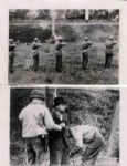 Two WWII Photographs Showing the Execution of Nazi Spy Richard Jarczyk -- 5.5 x 8.5 -- Near Fine