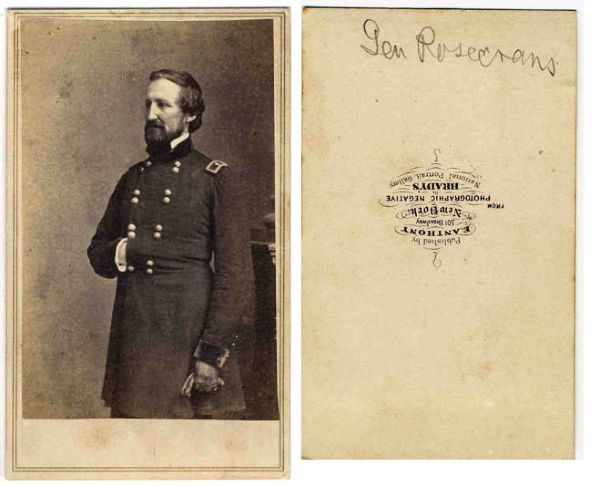 William Rosecrans Mathew Brady Civil War CDV -- 2.5'' x 4'' -- Excellent