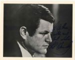 Ted Kennedy Signed 10 x 8 Photo -- To Arthur / With my best wishes / Ted Kennedy -- Near Fine 