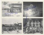 Signed 10 x 8 Collage Photo of Enola Gay -- Signed by Tibbets, Beser, Ferebee, Van Kirk and Caron -- Near Fine 