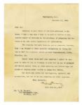 Arctic Explorer Robert Peary 1906 Typed Letter Signed -- After His Expedition -- 8 x 10.5 -- Near Fine