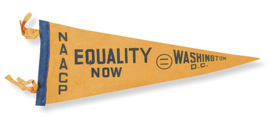 Original Pennant From the 1963 ''March on Washington for Jobs and Freedom''