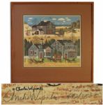 Charles Wysocki Chromolithograph -- Pencil Signed and Numbered -- 21.5 x 22.5 -- Fine