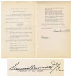 Samuel Goldwyn 1948 Minutes Signed for His Production Company -- 8.5 x 14 -- Near Fine