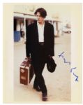 Hugh Grant Signed Photo -- 8 x 10 Glossy Signed in Blue Ink -- Near Fine Condition -- With Wehrmann COA