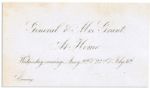 Handwritten Invitation to Dance at the Home of General Ulysses S. Grant