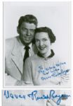 Signed 8 x 10 Photo of Ronald and Nancy Reagan -- Bold Signature From the Stylish First Couple