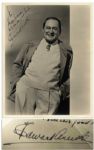 Edward Arnold 8 x 10 Matte Photo -- Inscribed to Helen -- Some Creasing & Small Tear, Very Good
