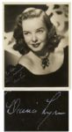 Actress & Piano Prodigy Diana Lynn Signed Photo -- 8 x 10 Matte Photo Inscribed to Helen in White Ink -- Near Fine