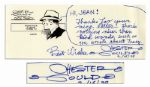 Chester Gould Autograph Note Signed -- With Cartoonists Famous Character Dick Tracy