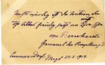 Signature of General Friedrich von Bernhardi Dated 24 May 1914 -- Author of Germany and the Next War -- 5.25 x 3.5 -- Toning