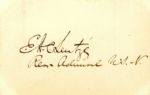U.S. Admiral Eugene Henry Cozzens Leutze Signature -- Fought in the Civil War at 16 Years Old -- 5.25 x 3.5 -- Near Fine