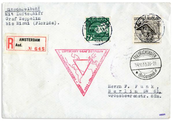 1933 Graf Zeppelin Flown Cover -- From Its ''Century of Progress'' Flight to the 1933 World's Fair in Chicago