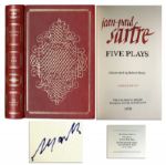 Signed 1978 Limited Edition of Jean-Paul Sartre Five Plays -- Includes His Most Well-Known Play No Exit