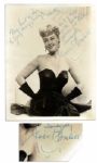 Joan Blondell 8 x 10 Signed Glossy -- My best wishes...Mary, Sonny and Dorothy...a successful team...Joan Blondell -- Near Fine