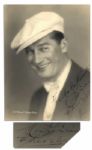 Maurice Chevalier 6.25 x 8.5 Signed Photo -- For Miss Mae Maccarthy / Maurice Chevalier -- Matte Photo Is Near Fine
