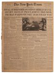 Jubilant Victory 9 May 1945 New York Times Declares Germanys Surrender -- War Department Runs Poster Saying JAP...Youre Next!

