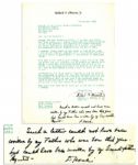 Douglas MacArthur 1958 Autograph Note Signed -- ...Such a letter could not have been written by my Father...