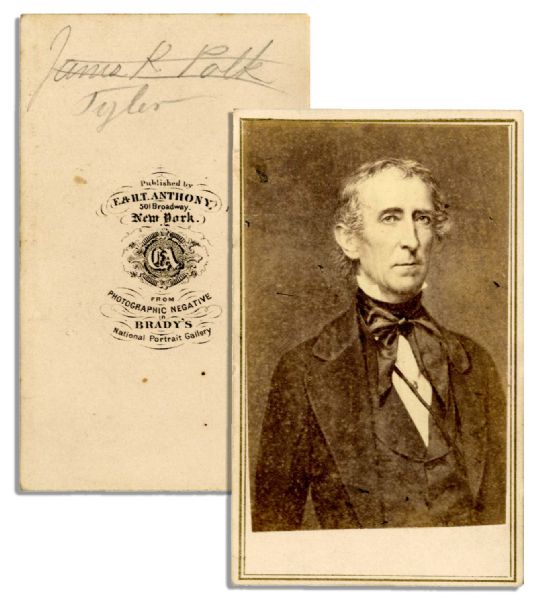 John Tyler CDV -- Anthony Photo from Original Brady Negative