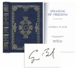 George H.W. Bush Signed Speaking of Freedom: The Collected Speeches -- 6 x 9 -- Fine Condition