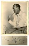 Noel Coward 8 x 10 Matte Signed Photo -- For Minna From Noel Coward -- Very Good Condition