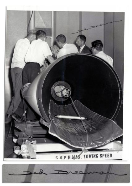 NASA Astronaut Ted Freeman Signed Glossy 8'' x 10'' Photo -- Date Stamped the Year of Freeman's Death -- 1964 -- Very Good