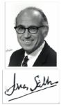 Jonas Salk 8 x 10 Signed Photo -- Light Smudge to Signature, Very Good