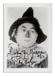 Ray Bolger Signed Glossy 3.75 x 5 Photo -- To BILL / FROM THE SCARECROW OF OZ / RAY BOLGER -- Near Fine