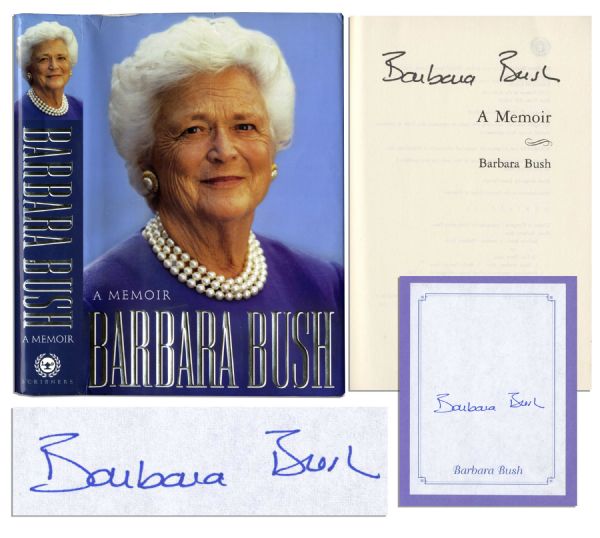 Barbara Bush Signed Memoir -- 1994