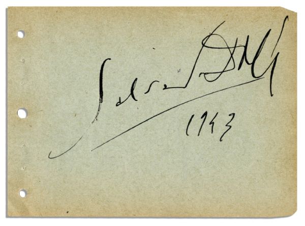 Surrealist Artist Salvador Dali Autograph -- Rare