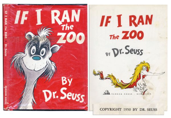 Dr. Seuss ''If I Ran The Zoo'' Early 1950 Edition