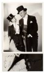 8 x 10 Glossy Signed Photo -- Best Wishes Alex / from Edgar Bergen and Charlie McCarthy -- Some Fading -- Good