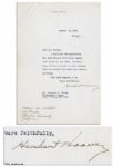 Herbert Hoover Typed Letter Signed -- ...My interest...is only to help crystallize the issues with which the country is faced...