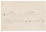 Millard Fillmores Signature -- Near Fine