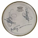 Peter, Paul and Mary Signed Drumhead  -- Signed by All Three Members of the Folk Trio