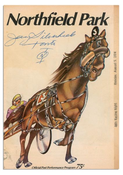 Lone Ranger Sidekick Star Jay Silverheels Signed Northfield Park Horse Racing Program