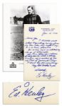Pro Football Hall of Fame Inductee Ed Healey Autograph Letter Signed -- ...I thank God for everything...