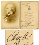 8th Duke of Argyll, George Campell Vintage Cabinet Photo Signed -- 19th Century Opponent of Charles Darwin