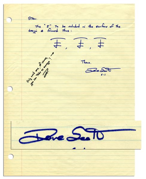 Apollo 15 Astronaut Dave Scott Autograph Note Signed Regarding Mission Insignia