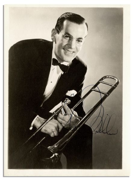 Big Band Musician Glenn Miller Signed Portrait Photo -- 5'' x 6.75'' -- Matte Finish -- Near Fine Condition