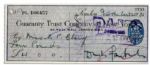 Douglas Fairbanks Signed Check