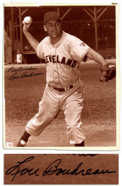 Lou Boudreau 8'' x 10'' Signed Photo