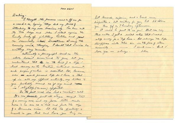 Dwight Eisenhower WWII Autograph Letter Signed -- ''...understand that in the kind of a life I lead secrecy as to location, intended movement, and purpose of action is essential...''