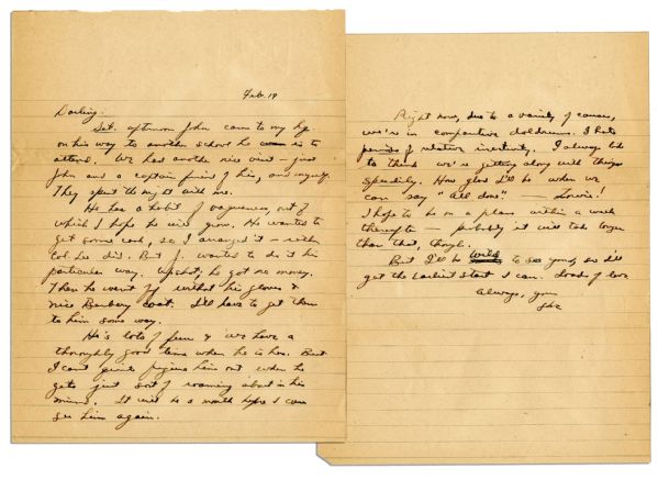 Dwight Eisenhower WWII 1945 Autograph Letter Signed -- ''...I always like to think we're getting along with things speedily. How glad I'll be when we can say 'All done''. -- Zowie!...''