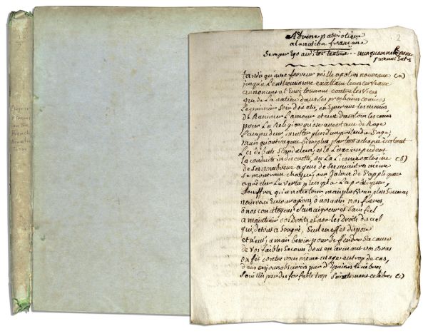 Remarkable Handwritten Account From the French Revolution -- Containing The Opinions of Its Parisian Author Pertaining to the Revolution -- Scarce