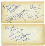 The Signatures of Vivien Leigh, Laurence Olivier & William Morris