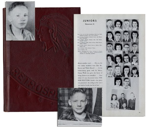 Neil Armstrong High School Yearbook From 1946 -- With 6 Photos of Armstrong as a Teenager